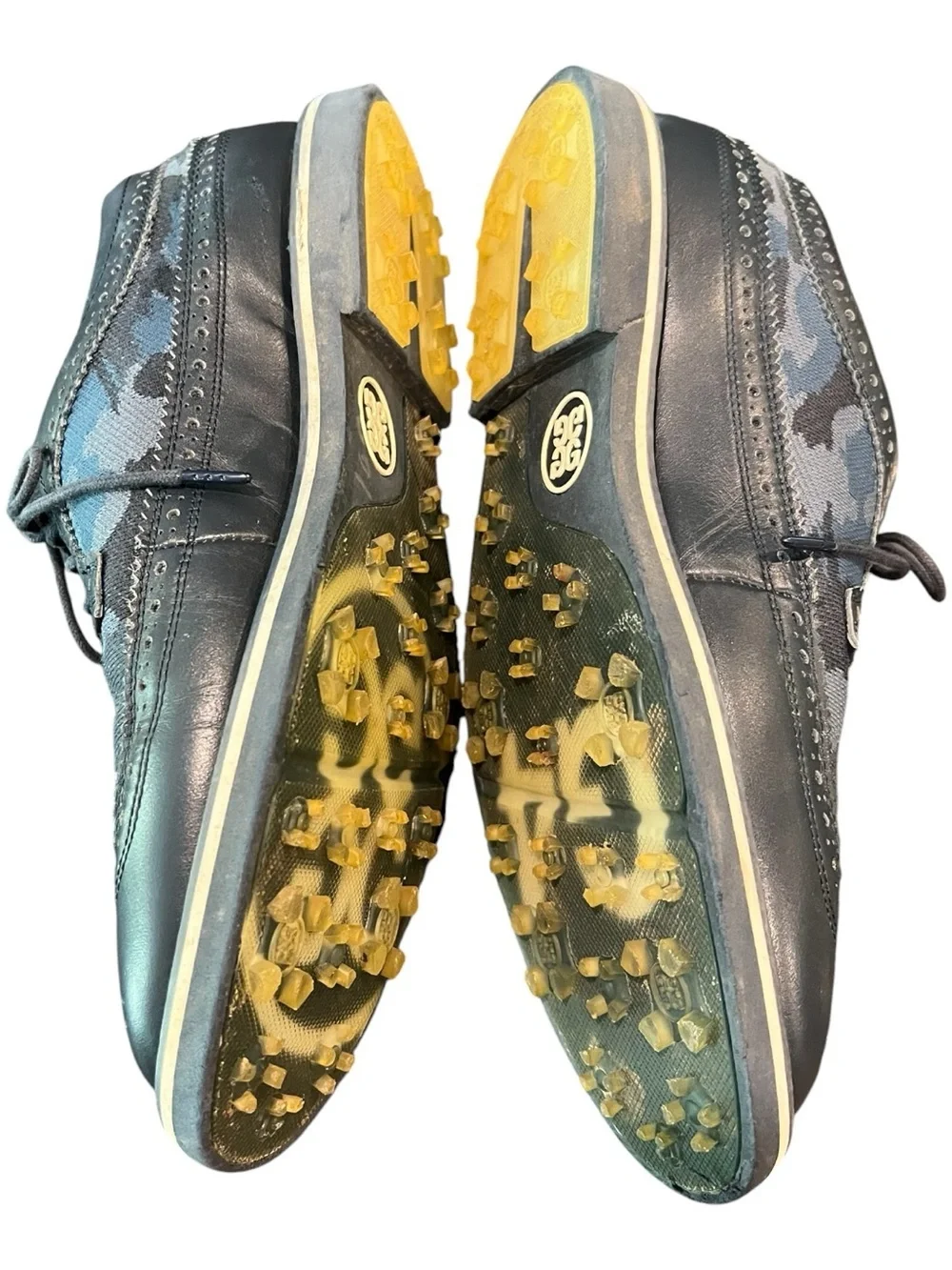 G Fore Men’s Gallivanter Leather Golf Shoes Skull Print Camo  Blue Size 9.5.